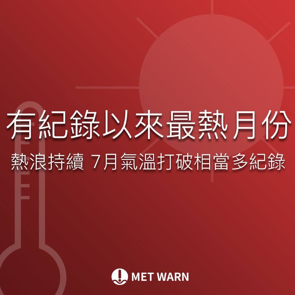 【熱浪持續】有紀錄以來最熱7月 多項紀錄被打破